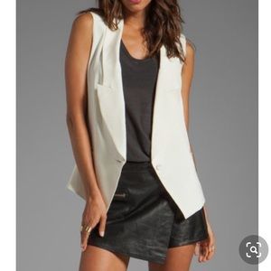 Haute Hippie Long Blazer Vest in Color Swan